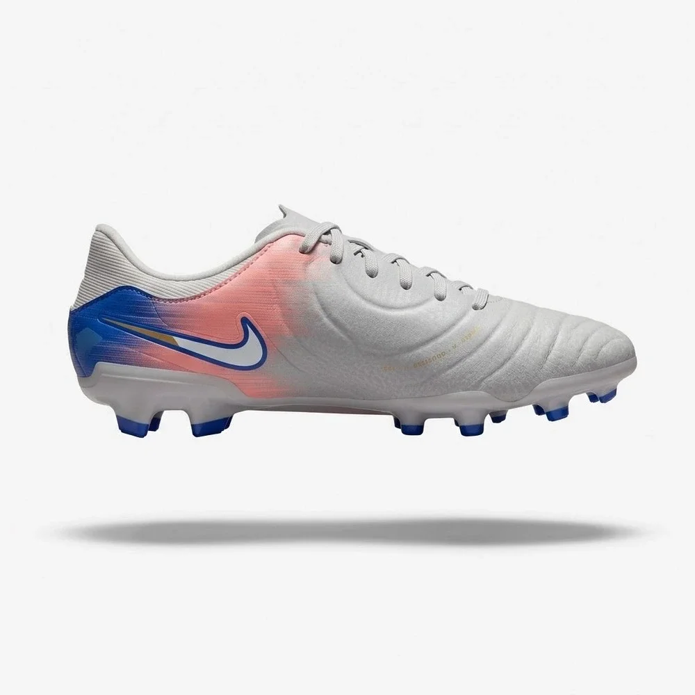 Nike Legend 10 Academy Soccer Cleats Womens 8 Vast Grey Racer Blue NEW